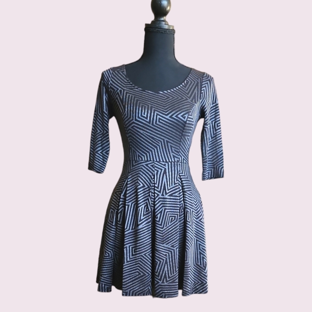Armani Exchange Womens Black Gray Mini Dress Size Small